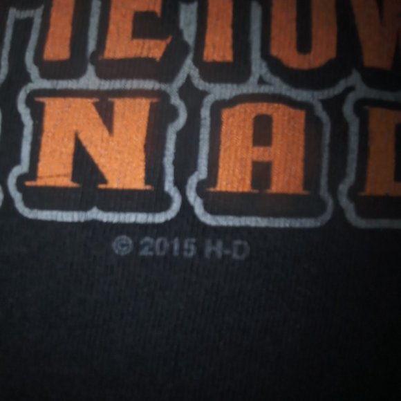 Harley-Davidson skeleton riding a harley  black Tee Size in description - Picture 4 of 8